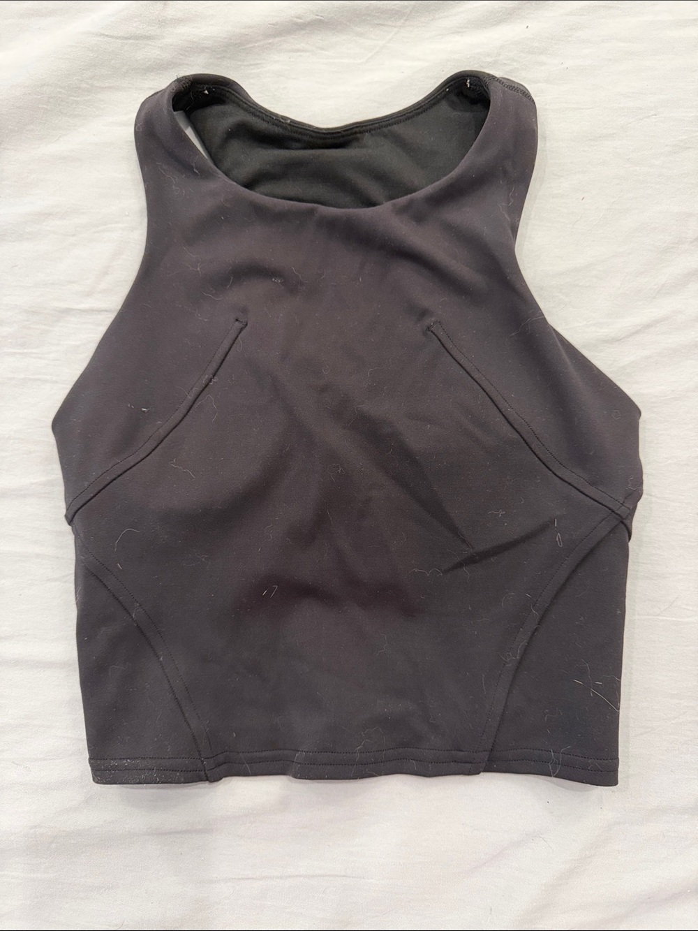 lululemon athletica Black High-Neck Crop Tank